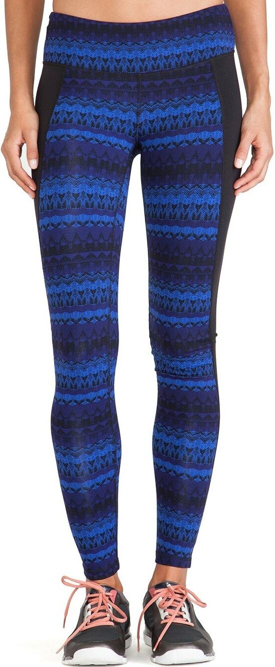Alo Yoga Illusion 3 Legging High Waisted Patterned 7/8 Arctic Royalty Black 6 S